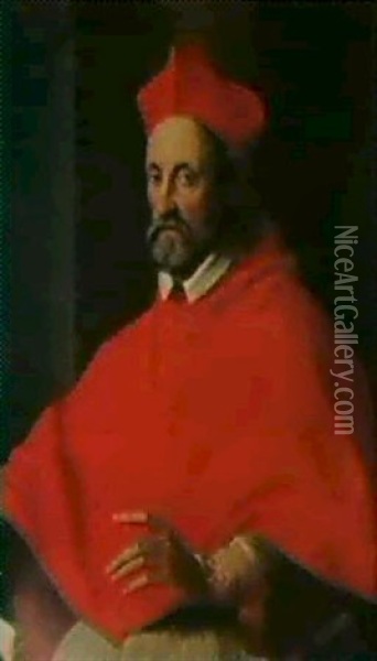 Ritratto Di Cardinale Oil Painting - Girolamo (il Sermoneta) Sicciolante