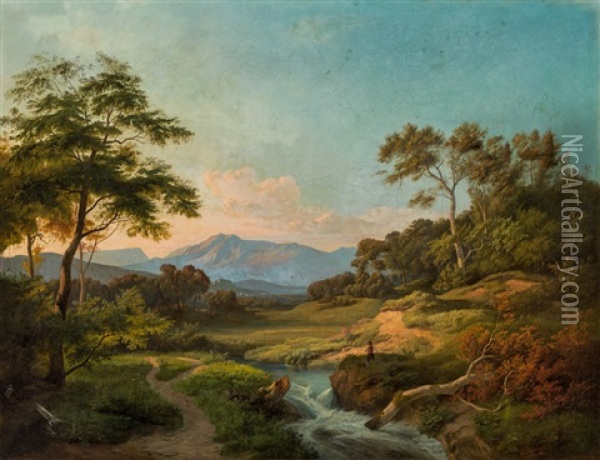 View Of Salzburg Oil Painting - Hans Hueber