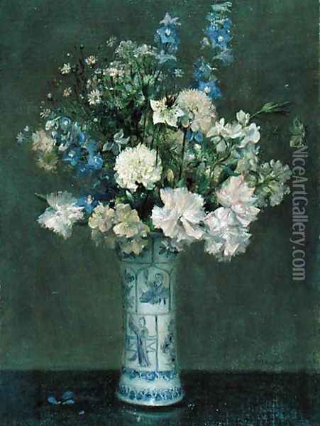 Flower Piece, 1906 Oil Painting - Gerard Chowne