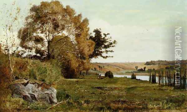 An Autumn Morning Oil Painting - Paul-Camille Guigou