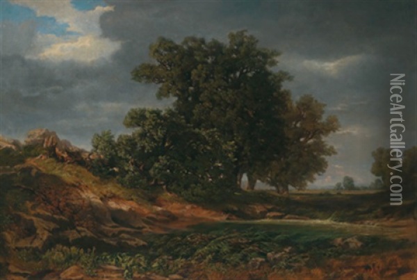Grose Landschaft Oil Painting - Eduard Peithner Ritter von Lichtenfels