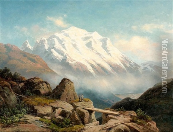 Prachtiges Gebirgspanorama Oil Painting - Johann Wilhelm Lindlar