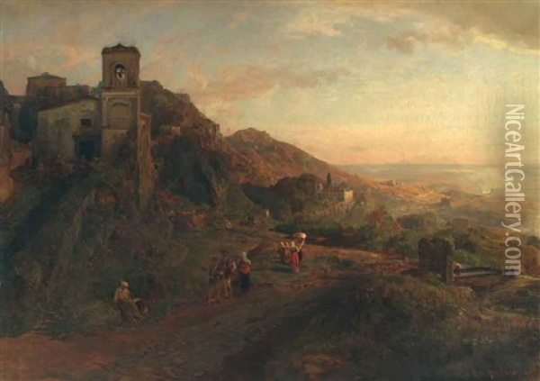 Environs De Rome Oil Painting - Oswald Achenbach