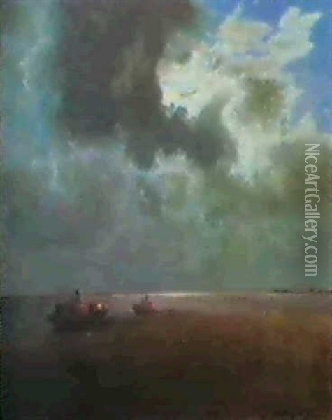 Abend Oil Painting - Jehudo Epstein