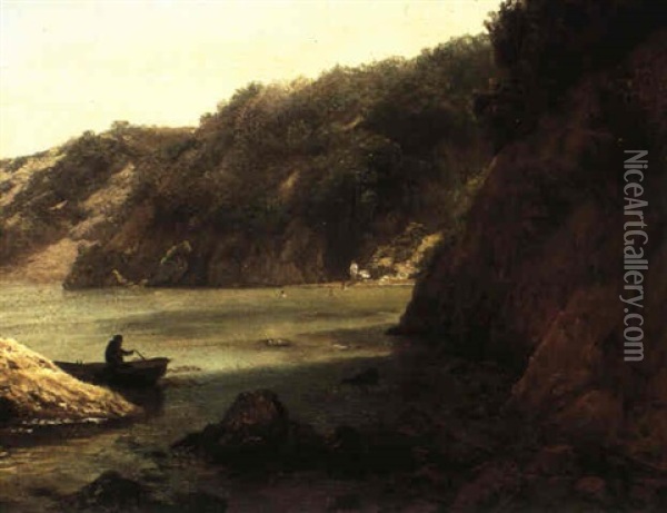 Black Point, San Francisco Bay Oil Painting - Albert Bierstadt