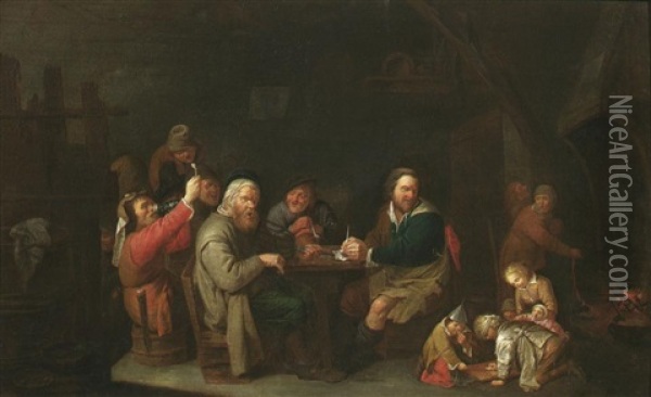 Bauern Im Wirtshaus Oil Painting - David Ryckaert III