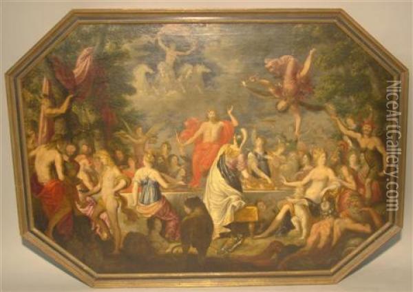 The Feast Of The Gods Oil Painting - Antoine Caron