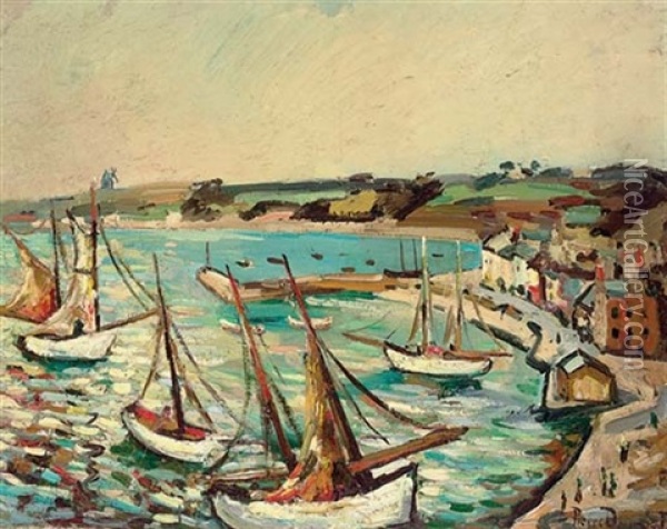 Scene De Port Oil Painting - Pierre Dumont