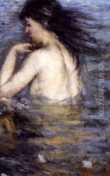 Badende Kvinne Oil Painting - Hans Olaf Heyerdahl