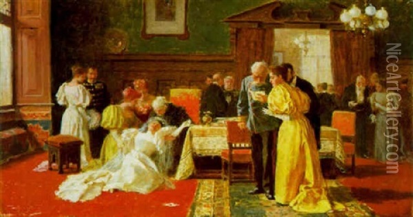 Die Verschmahte Braut Oil Painting - Tihamer Von Margitay