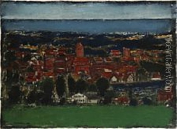 View Of Gentofte Oil Painting - Ernst Johan Zeuthen