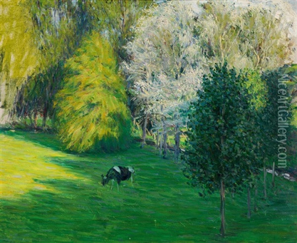 Field In Brittany Oil Painting - Max Kurzweil