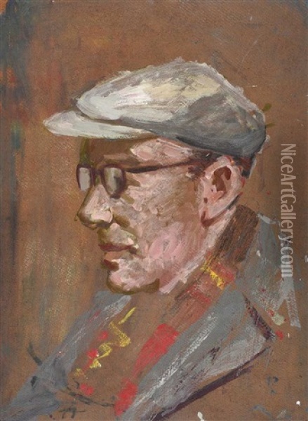 Self Portrait Oil Painting - James Sinton Sleator
