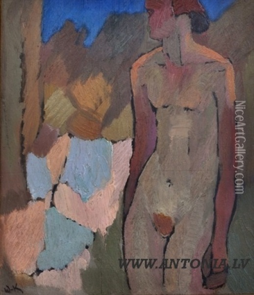 Women Act Oil Painting - Janis Valters