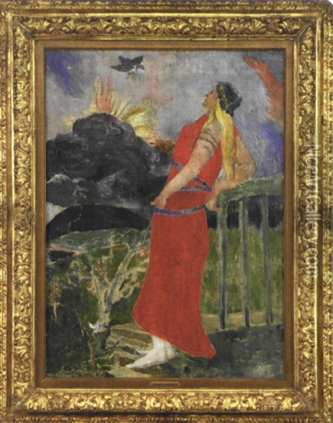Signe Och Duvan Oil Painting - Ernst Josephson