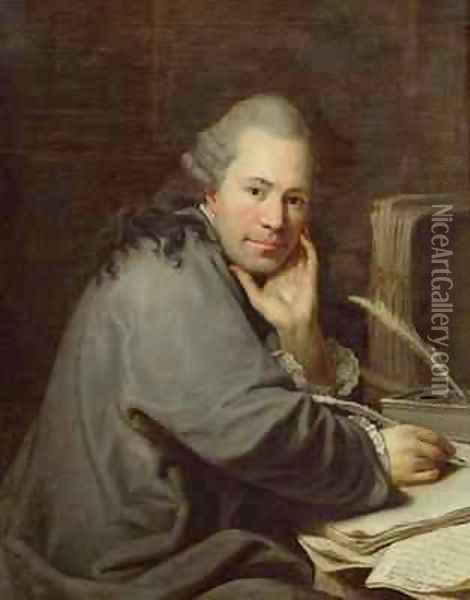 Portrait of a Writer Oil Painting - Dominique (Guillaume Dominique Jacques) Doncre