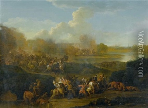 Ritter In Einer Landschaft Oil Painting - Karel Breydel