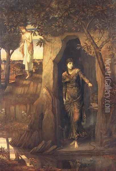 Circe and Scylla Oil Painting - John Melhuish Strudwick