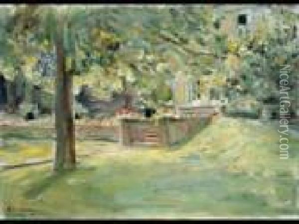 Blick Auf Die Blumenterrasse Nach Sudwesten Oil Painting - Max Liebermann