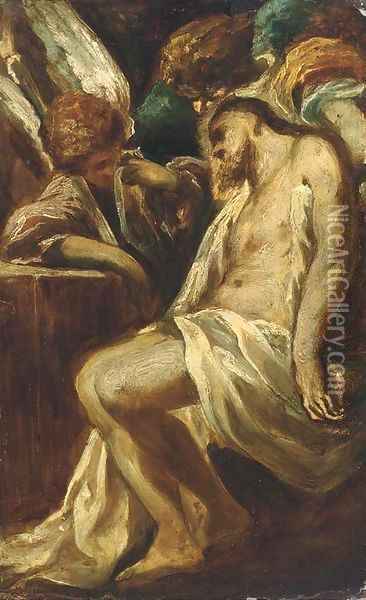 The Pieta Oil Painting - Alessandro Magnasco