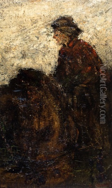 Vrouw Te Paard Oil Painting - Suze Bisschop-Robertson