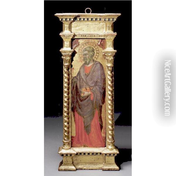 Standing Male Saint Oil Painting - Benedetto Di Bindo