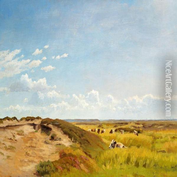 Moor Near Karup A In Jutland Oil Painting - Hans Ludvig Smidth