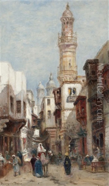 Basargata. Kairo Oil Painting - Frans Wilhelm Odelmark