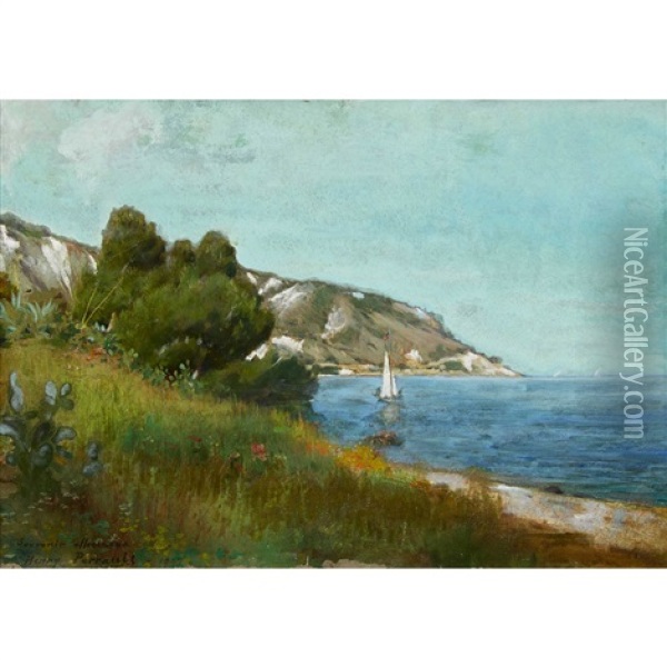 Le Paysage Cotier Oil Painting - Henry Paul Perrault