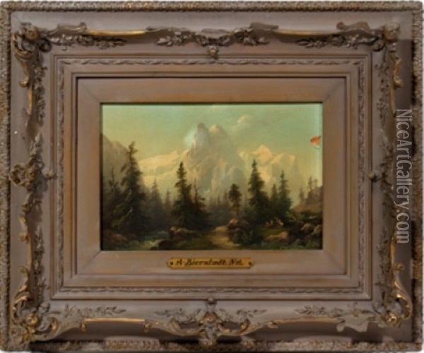 Cathedral Rock, Yosemite Oil Painting - Albert Bierstadt