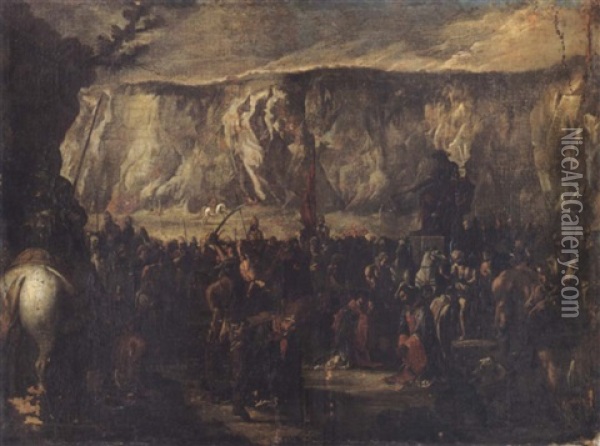 The Martyrdom Of Saint Januarius Oil Painting - Carlo Coppola
