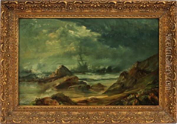 Coastal Landscape Oil Painting - Robert B. Hopkin