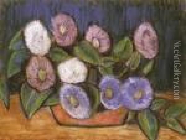 Still Life Of Flowers Oil Painting - Istvan Nagy