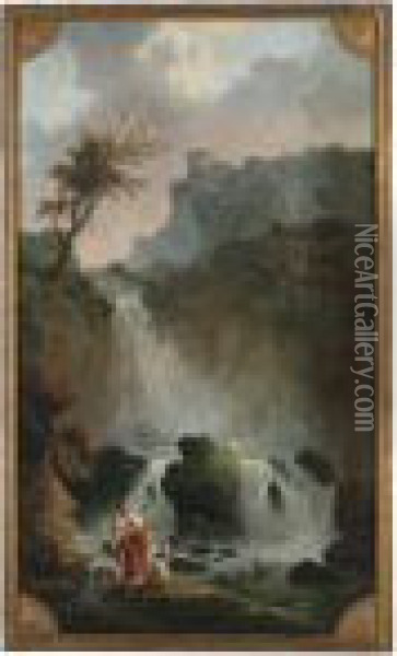 La Cascade Oil Painting - Hubert Robert