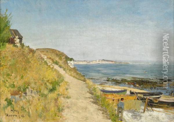 Paysage Cotier - Le Havre Oil Painting - Alfred Wahlberg