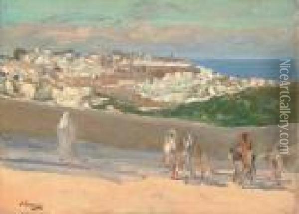 On The Fez Road, Tangiers Oil Painting - John Lavery