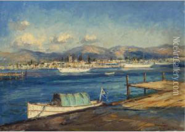 View Of Cienfuegos, Cuba Oil Painting - Mogens Ege