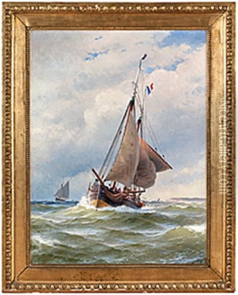 Chasse-maree Oil Painting - Jacob Haegg