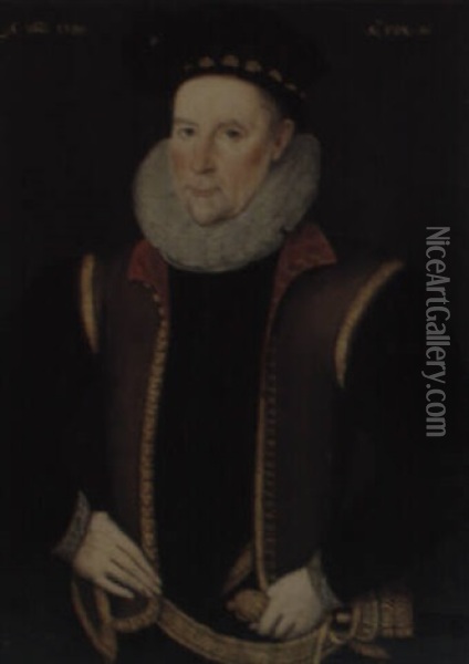 Portrait Of A Gentleman Oil Painting - Marcus Gerards the Younger