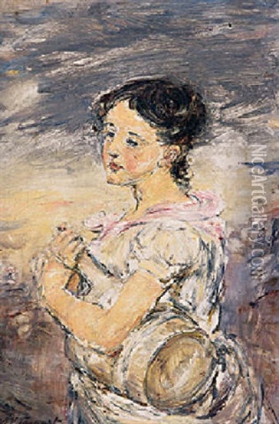 The Artist's Daughter - Jean Mctaggart Oil Painting - William McTaggart