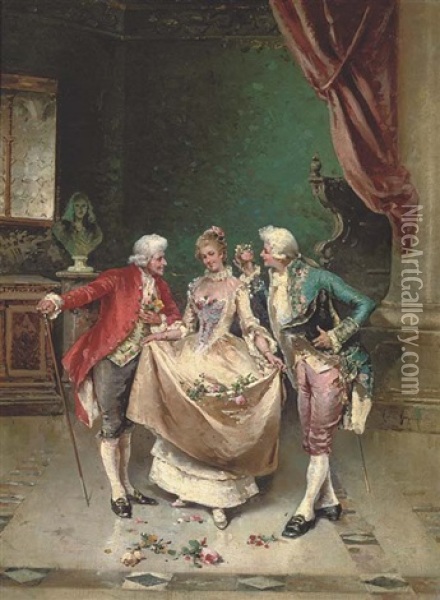 Scene Galante Oil Painting - Emile Antoine Bayard