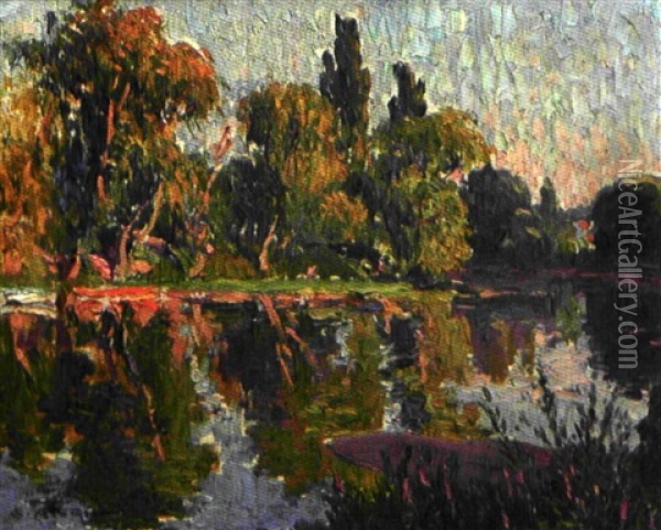 Reflets D'automne Oil Painting - Charles Garabed Atamian