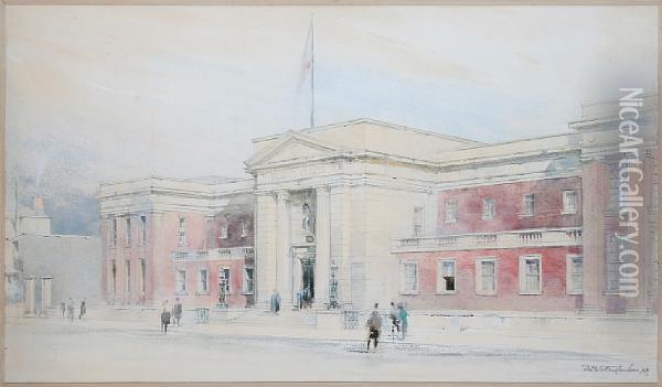 The Arts Building Of The University Ofmanchester Oil Painting - William Walcot