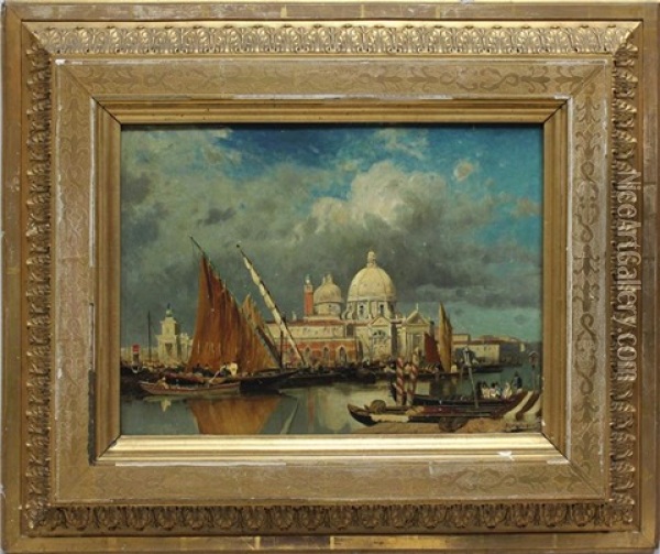 Ansicht Von Venedig Mit Blick Auf Maria Della Salute Oil Painting - Edmund Berninger