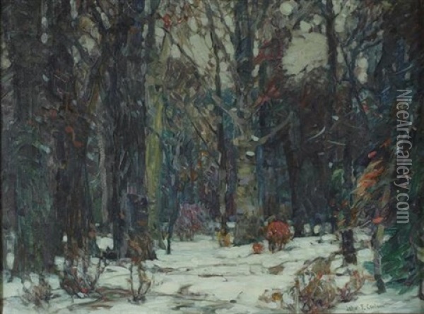 In Silent Forest Oil Painting - John Fabian Carlson
