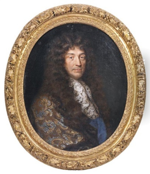 Portrait Dit Du Marquis De Pomponne Oil Painting - Pierre Mignard the Elder