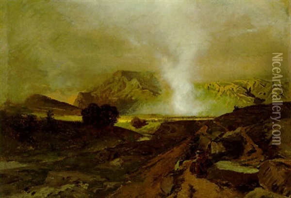 Vor Dem Regen Oil Painting - Rudolf Huthsteiner