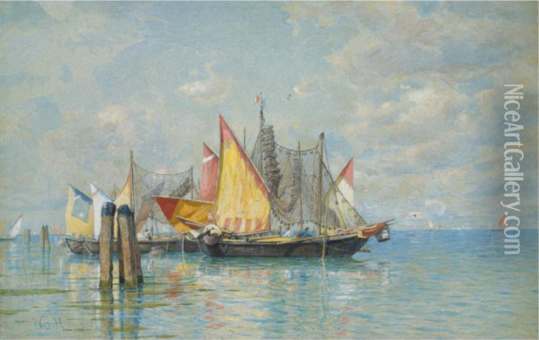 Venetian Sailboats Oil Painting - William Stanley Haseltine