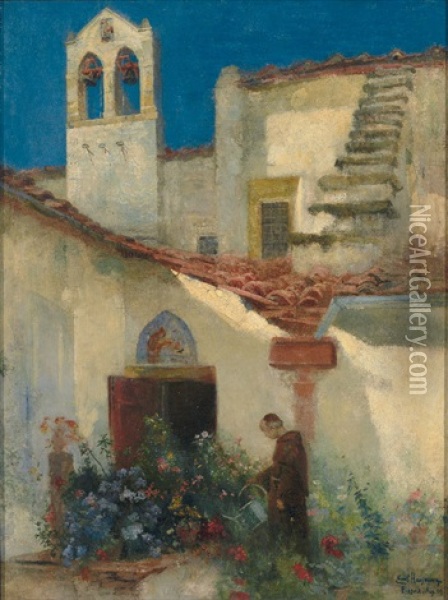 Im Garten Von San Francesco Oil Painting - Ernst Friedrich Hausmann