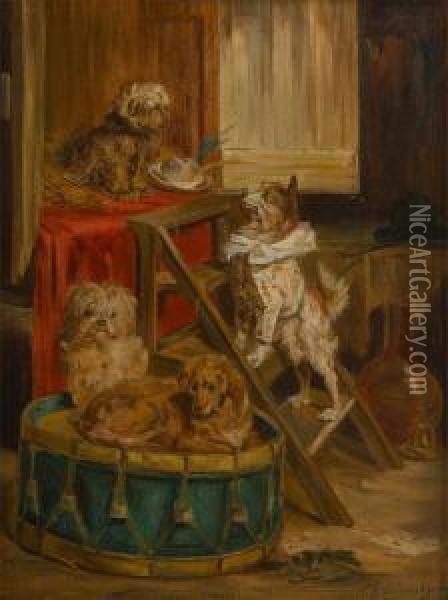 Theatre Canin Oil Painting - Charles van den Eycken